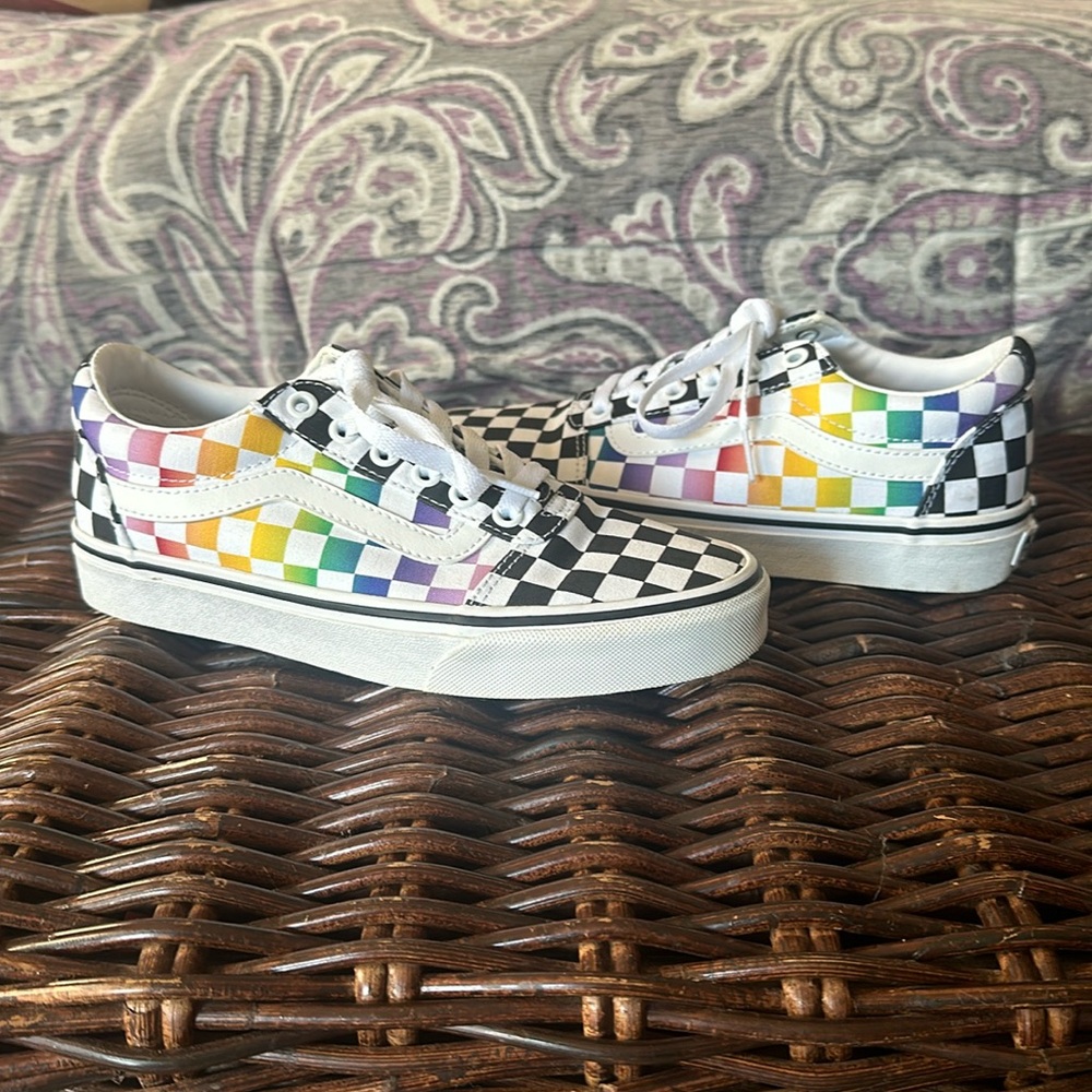 PRIDE Vans. Basically new! Only worn once!!